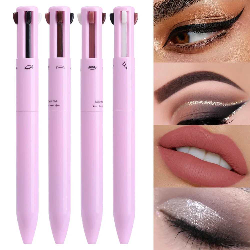 4-in-1 Makeup Pen: Eyebrow, Eyeliner, Lip & Highlighter Multifunctional Makeup Pen QXL