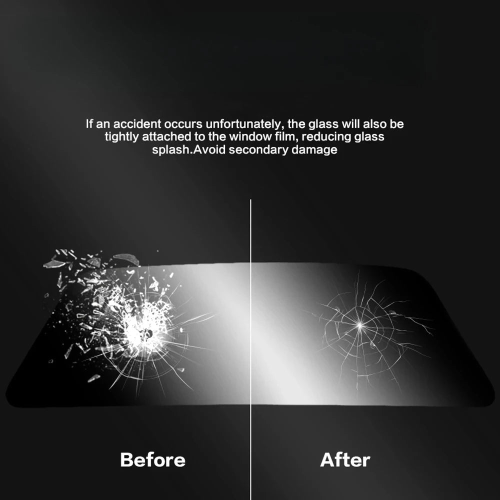 Black Car Window Tint Film 50x300cm | 1%–70% VLT UV Block Window Tint Film QXL