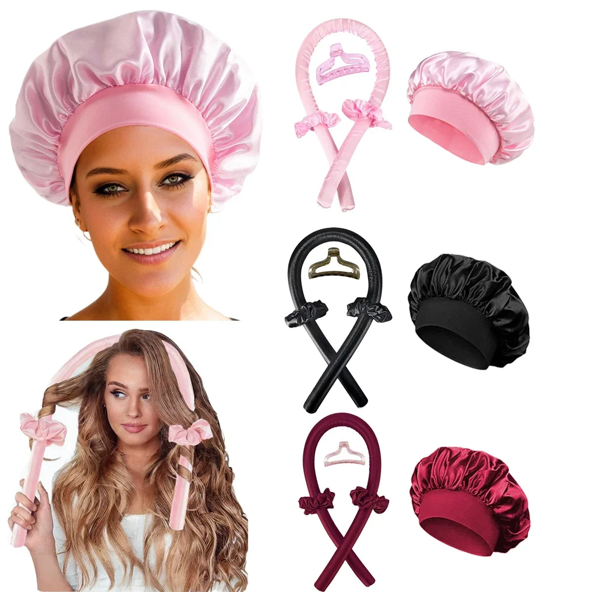 Heatless Curling Rod Headband | Overnight No-Heat Hair Curler Heatless Hair Curler QXL