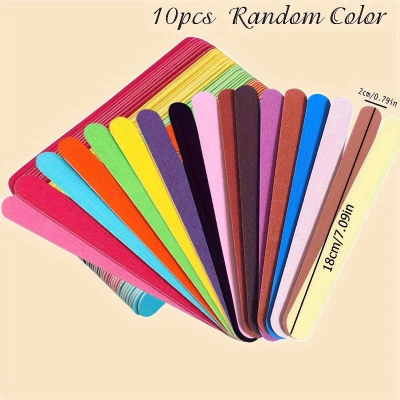Double-Sided Wooden Nail Files | Hypoallergenic Manicure Set Wooden Nail Files QXL