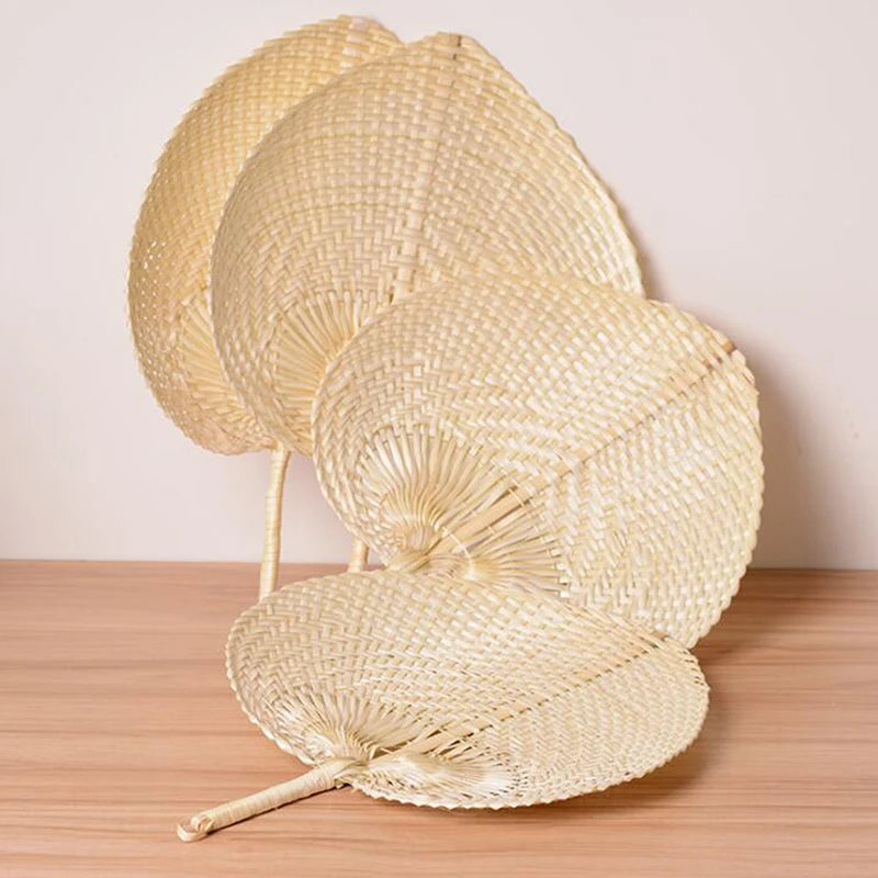 Handmade Bamboo Woven Fan – Summer Cooling & Wall Art Décor Bamboo Woven Fan QXL 1Pc
