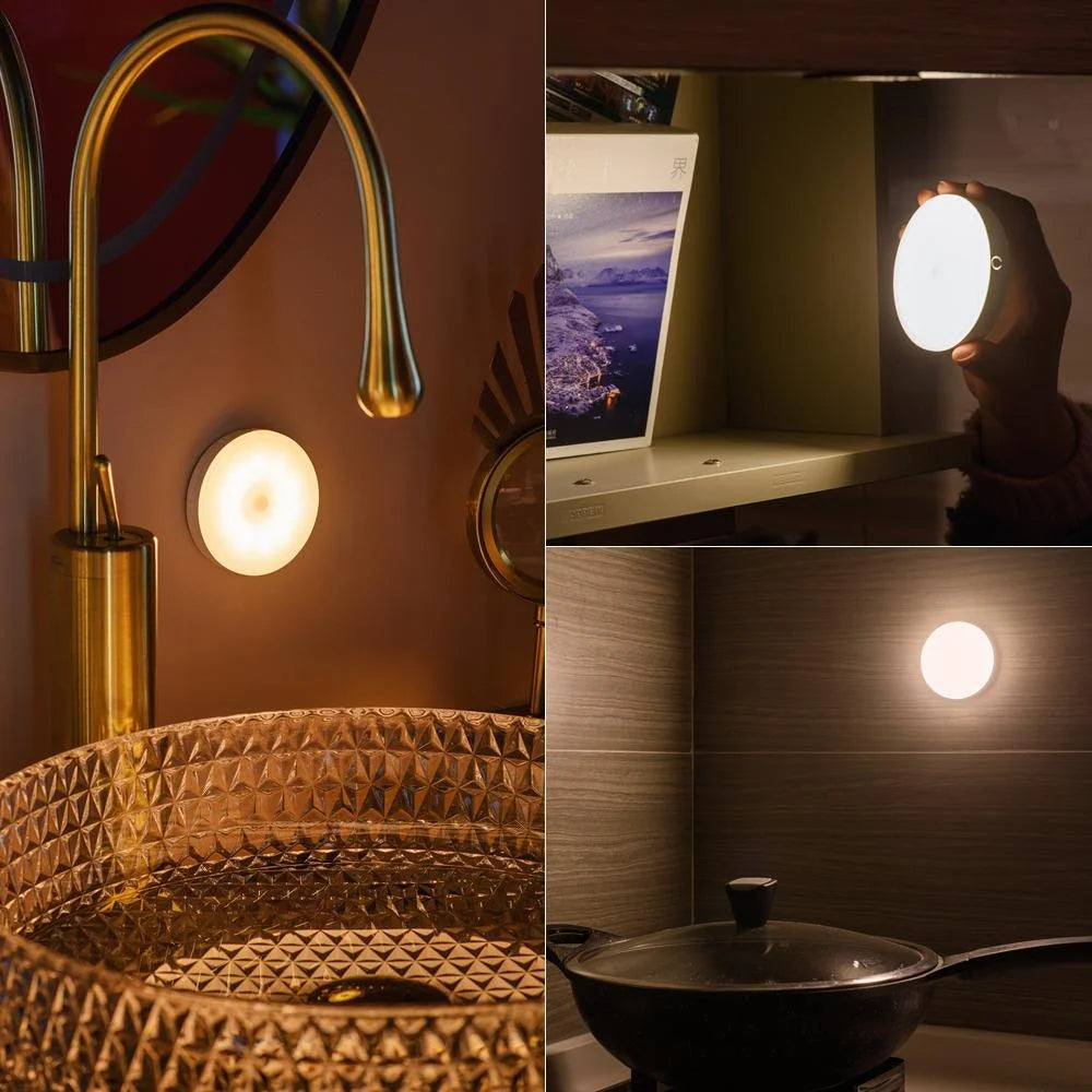 Magnetic Motion Sensor LED Night Light | USB-C Rechargeable Motion Sensor Night Light QXL