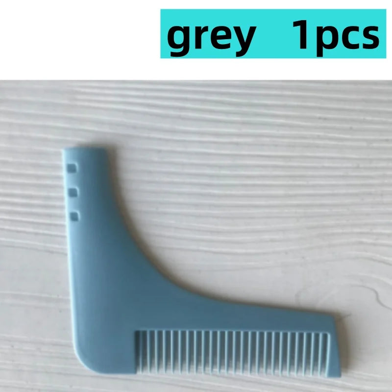 Men's Beard Comb & Styling Template Ruler | ABS Grooming Tool Beard Styling Comb QXL Grey 1PCS