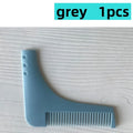 Men's Beard Comb & Styling Template Ruler | ABS Grooming Tool Beard Styling Comb QXL Grey 1PCS