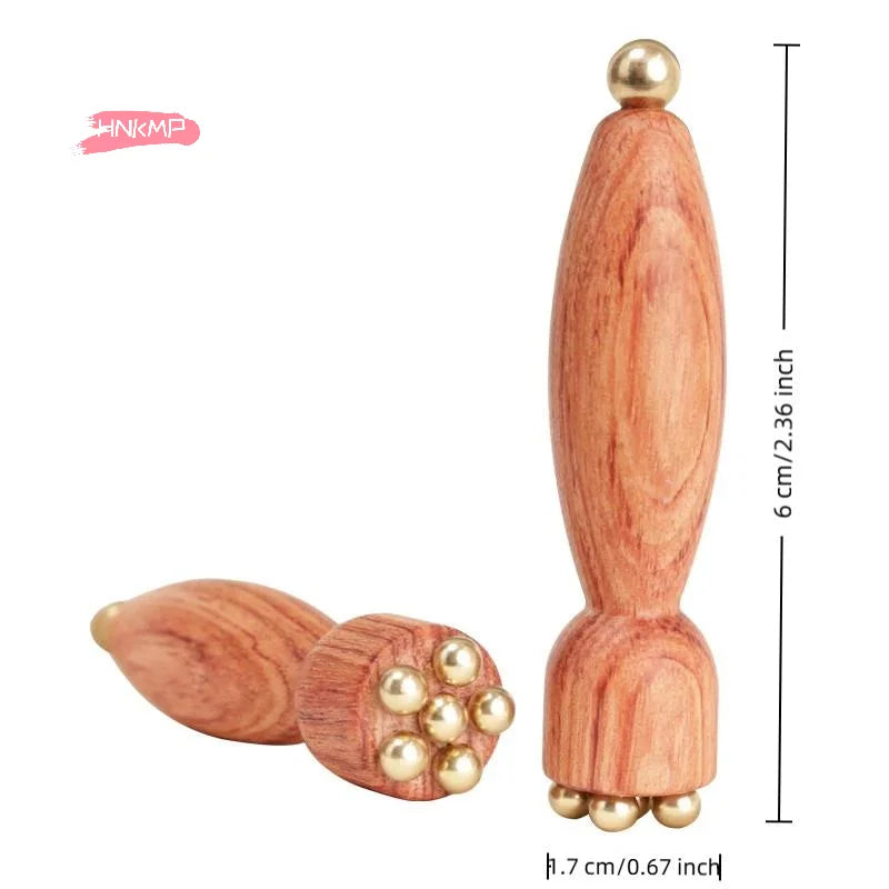 Brass Lotus Gua Sha Eye & Face Massage Stick | Dual-Ended Gua Sha Massage Stick QXL