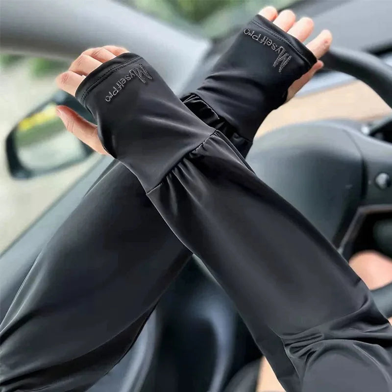 UPF 50+ Sun Protection Arm Sleeves | Cycling & Driving Unisex Sun Protection Arm Sleeves QXL