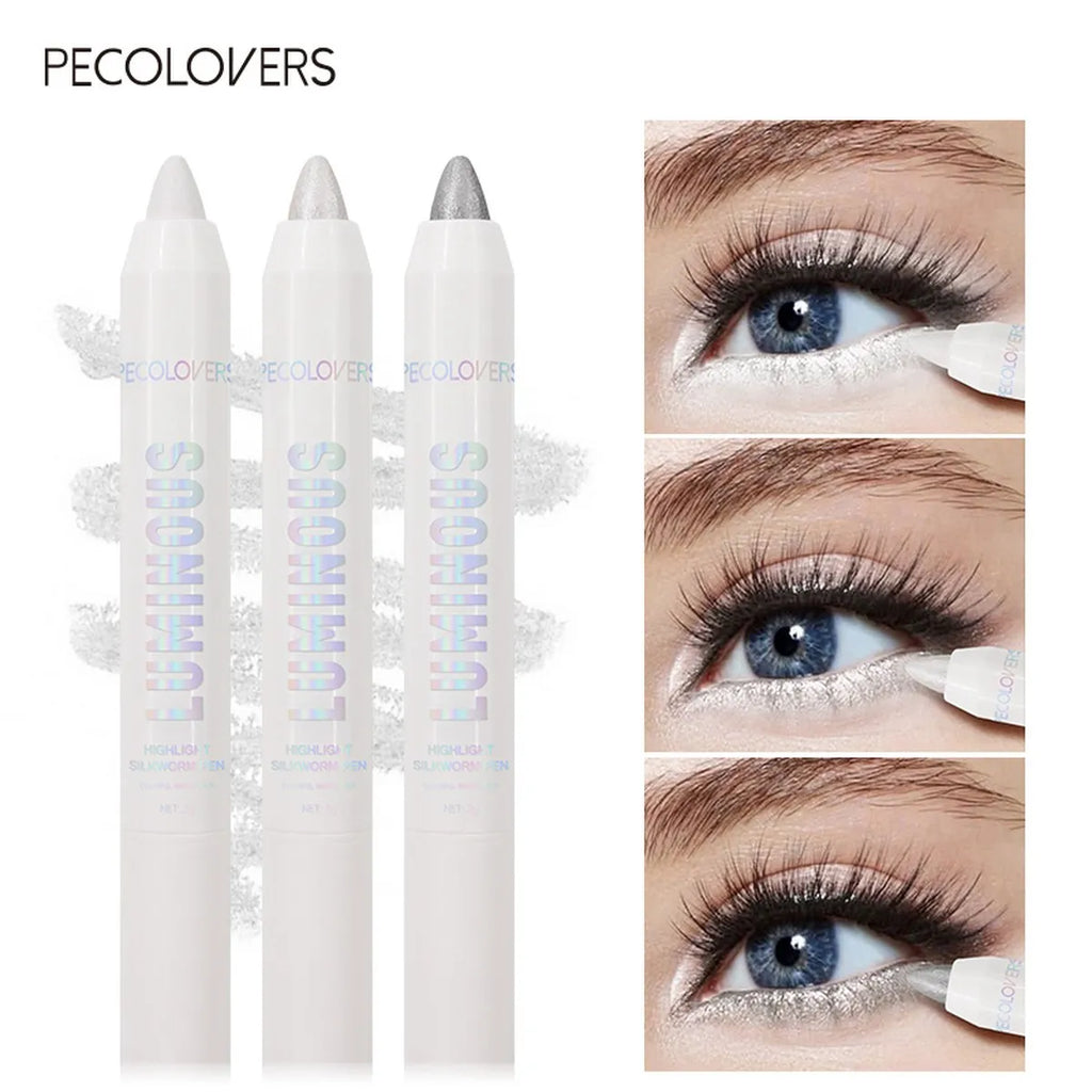 Matte White Eyeliner Highlighter Stick | Waterproof K-Beauty Pencil Eyeliner Highlighter Pencil QXL