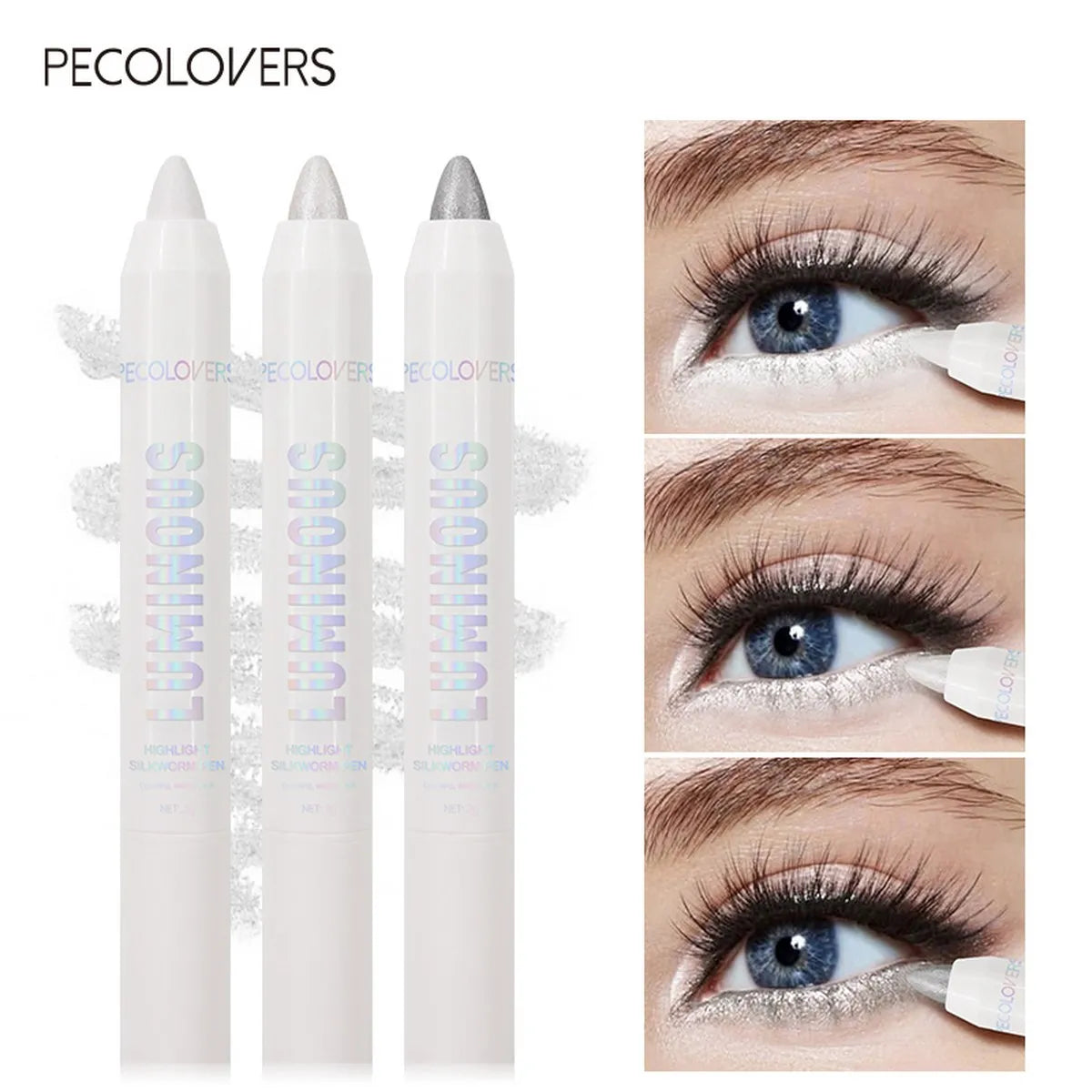 Matte White Eyeliner Highlighter Stick | Waterproof K-Beauty Pencil Eyeliner Highlighter Pencil QXL