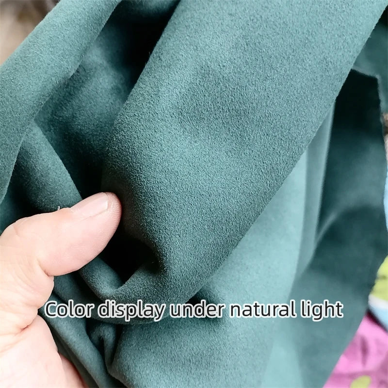 1mm Ink Green Whole Sheepskin First Layer Leather | DIY Fabric Leather Hide Fabric QXL