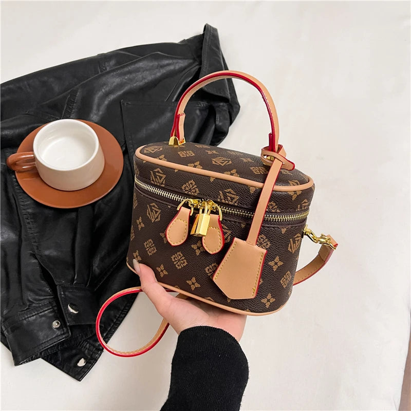 Women's Faux Leather Crossbody Purse | Gold-Tone Hardware Bag Crossbody Handbag QXL Khaki