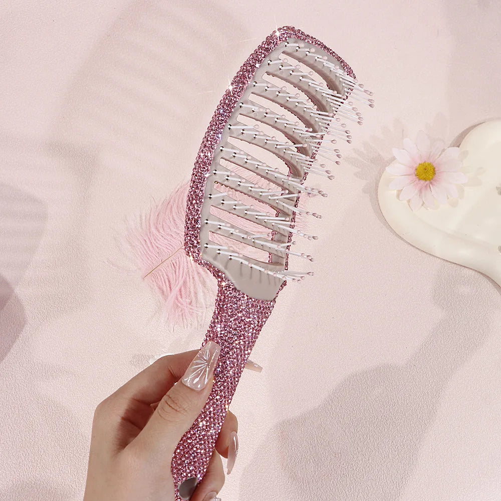 Pink Diamond Luxury Massage Comb | Hair Styling Tool Luxury Massage Comb QXL