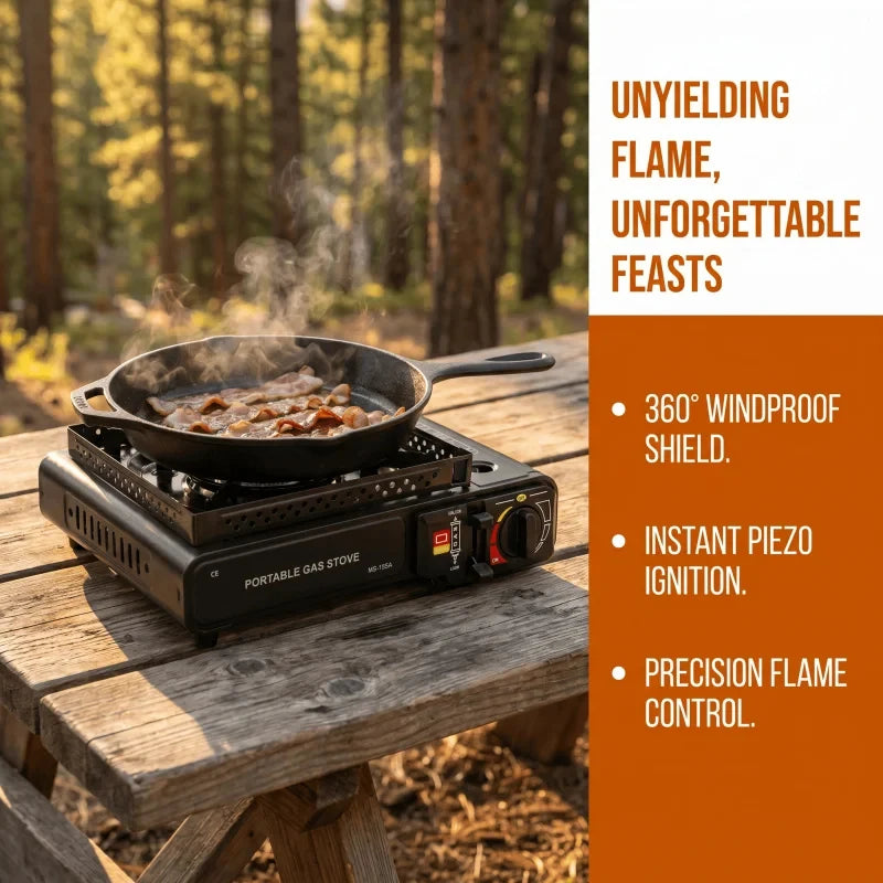 Portable Windproof Cassette Camping Stove with Carry Box Portable Camping Stove QXL