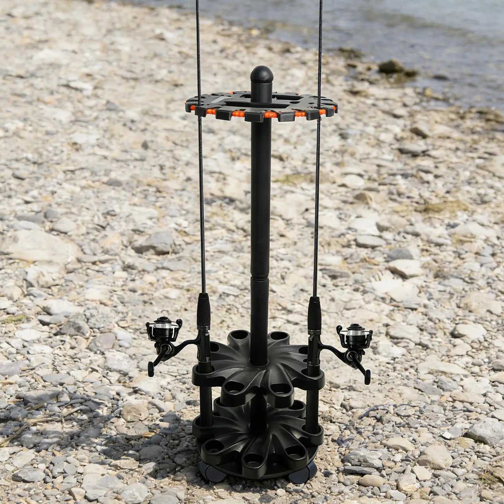 Floor-Standing Rotating Fishing Rod Holder & Display Stand Fishing Rod Stand QXL