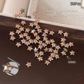 50-Pc Star Zircon Nail Charms | 3D Rhinestone Rivet Set Nail Art Charms QXL Champagne