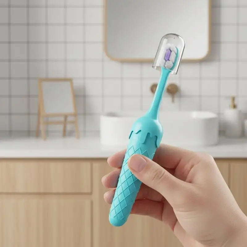 Ice Cream Toddler Toothbrush – Ultra-Soft 10000 Bristles, 0–3 Yrs Toddler Toothbrush QXL