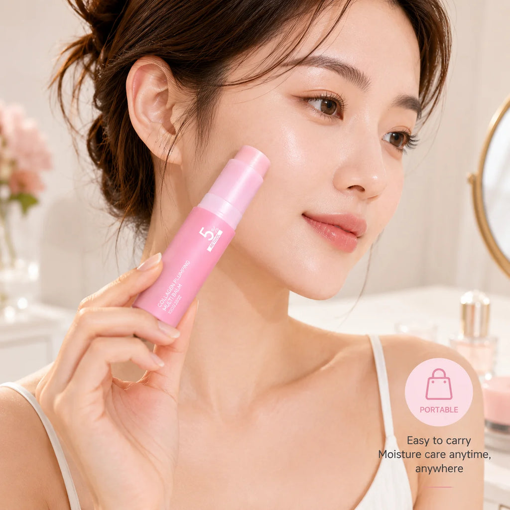 Pink Hydrating Balm Stick | Face & Neck Moisture Lock Moisturizing Balm Stick QXL