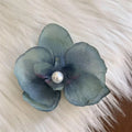 Phalaenopsis Flower Duckbill Hair Clip | Floral Bangs Clip Floral Hair Clip QXL blue