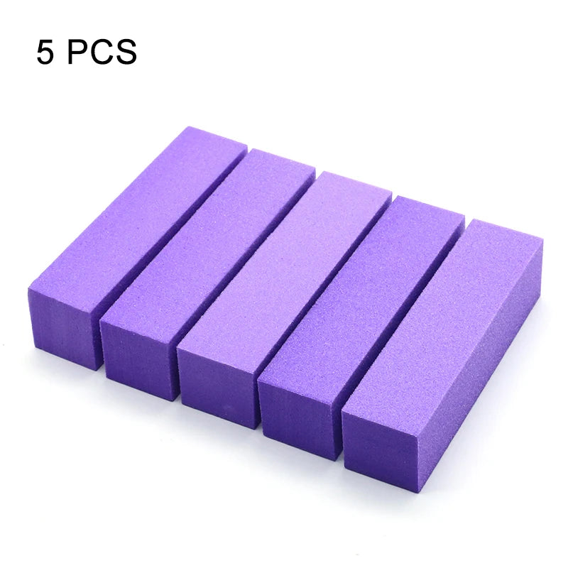 FUMOSIK Nail Buffer Block | Sanding & Polishing Files 1–5 Pc Nail Buffer Block QXL Purple5pc