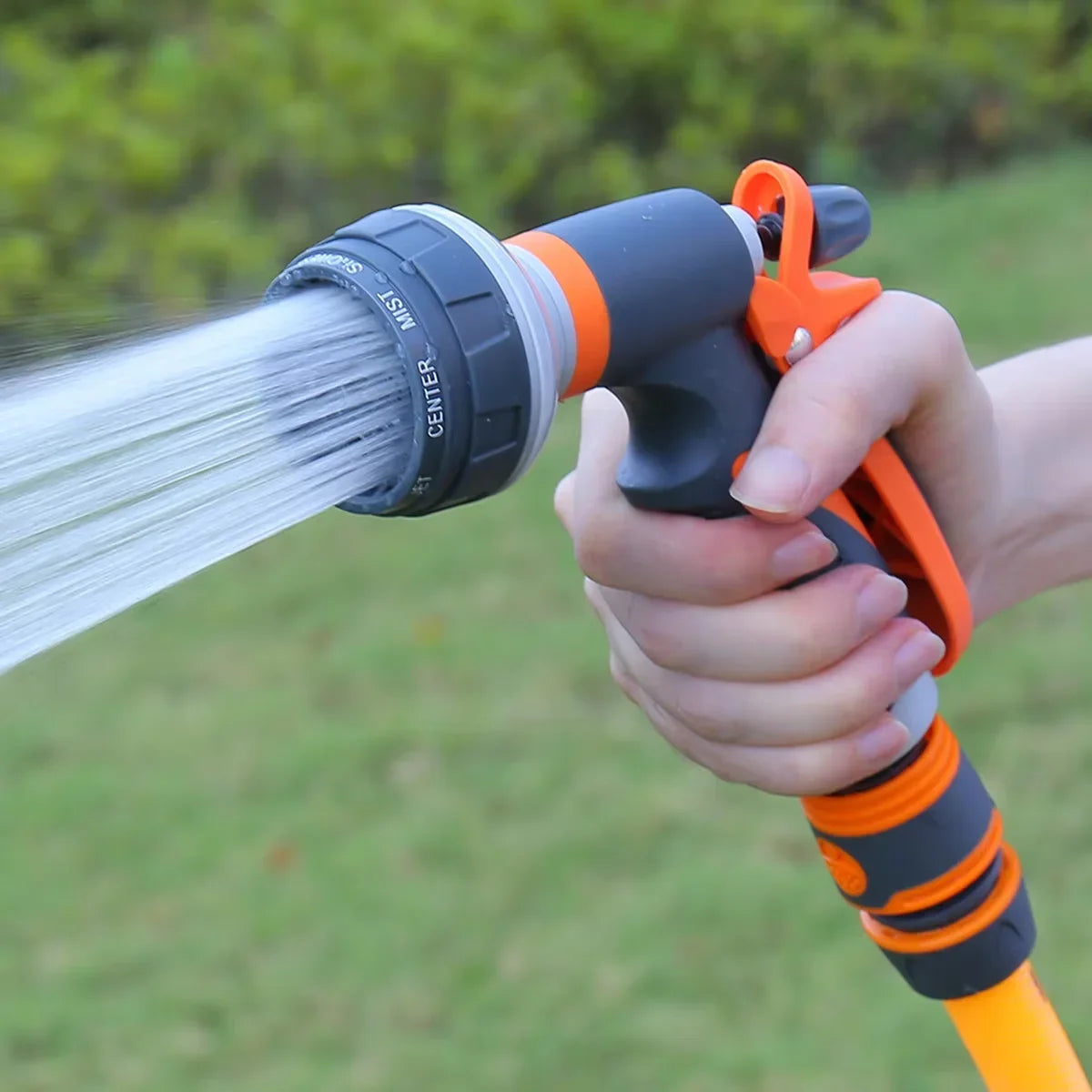 8-Pattern Garden Hose Spray Gun Nozzle | High-Pressure Garden Hose Nozzle QXL Red-2 D