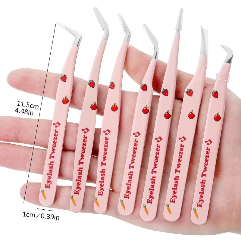 HMQ Precision Eyelash Extension Tweezers – 7 Styles Lash Extension Tweezers QXL