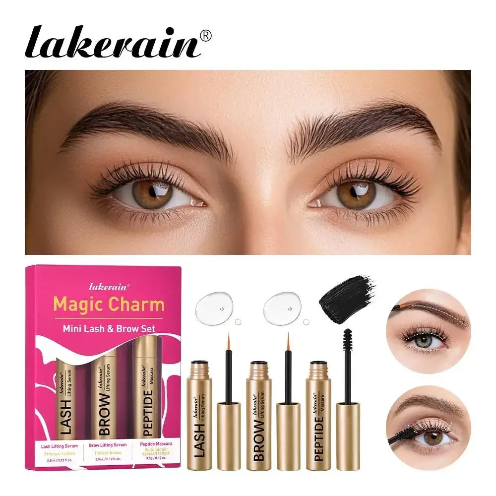 Lakerain Peptide Mascara, Lash & Brow Lifting Serum Set Lash & Brow Serum Set QXL