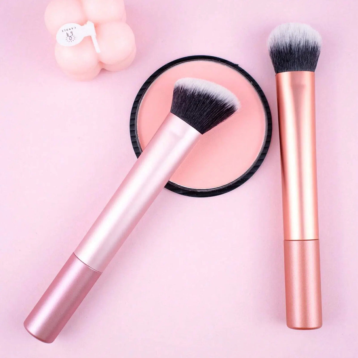 LUXEBLEND 2-Pc Blush & Contour Makeup Brush Set Makeup Brush Set QXL
