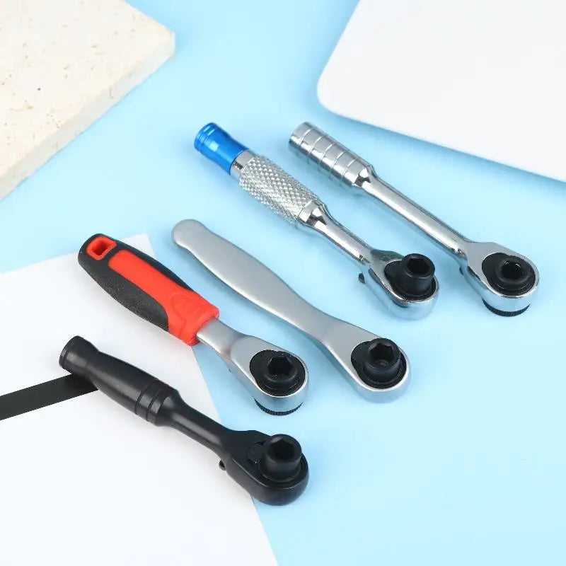 72-Tooth 1/4" Mini Ratchet Wrench | Magnetic Reversible Tool Ratchet Wrench QXL
