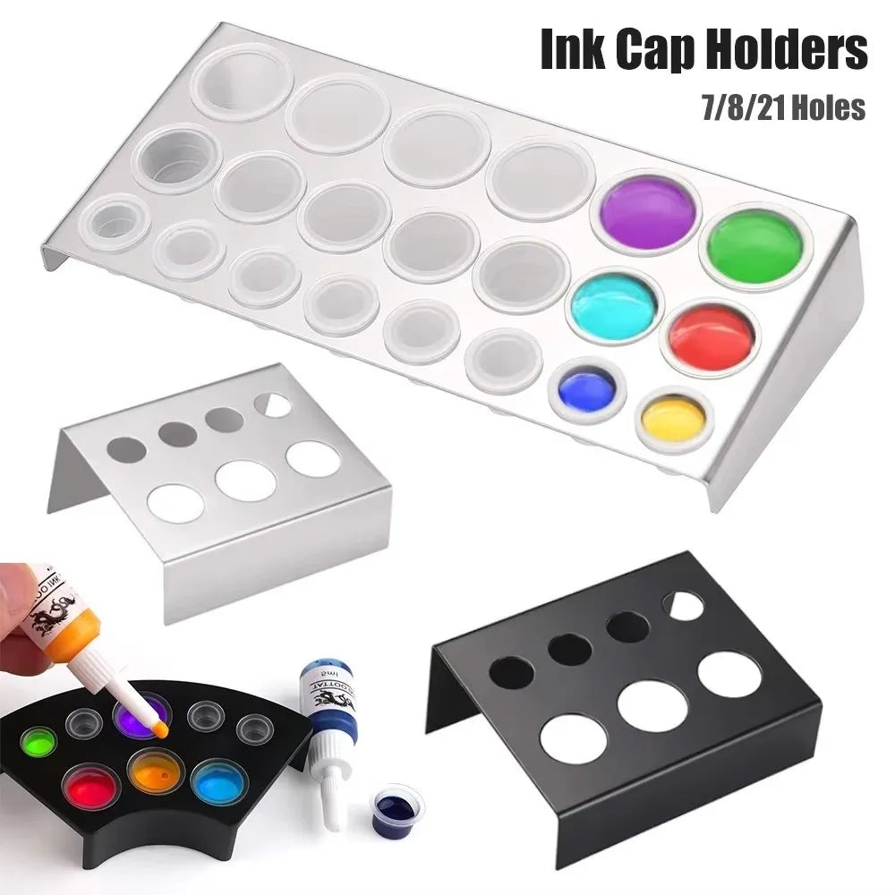 Tattoo Ink Cup Holder Stand – 7, 8 & 21 Hole Pigment Tray Tattoo Ink Cup Holder QXL