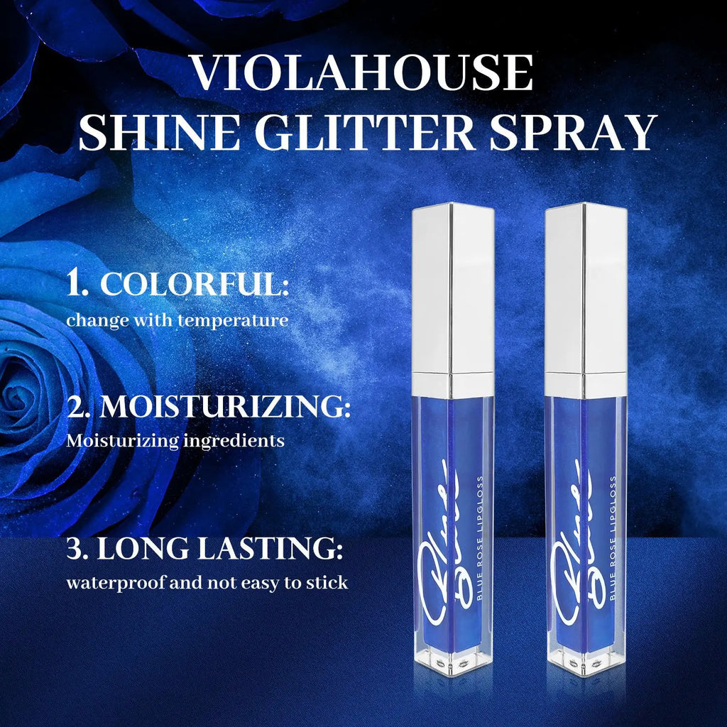 Blue Rose Color-Changing Lip Gloss | Moisturizing & Long-Lasting Color-Changing Lip Gloss QXL