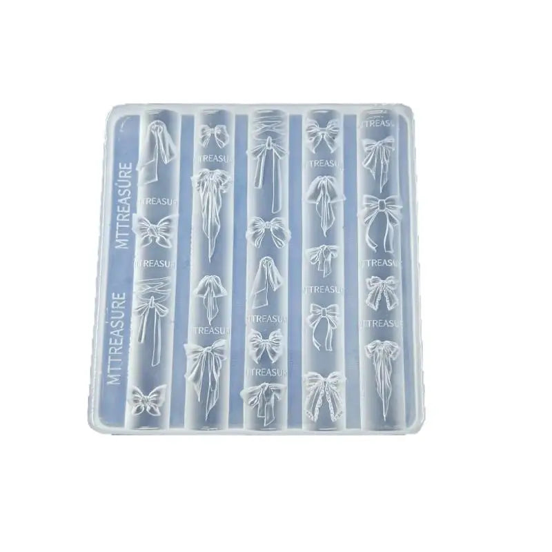 3D Bow Lace Silicone Nail Art Mold | DIY Resin Charm Mould Silicone Nail Mold QXL