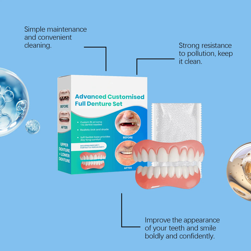 Adjustable Cosmetic Teeth Set | Smile Gap Cover Kit Cosmetic Denture Set QXL