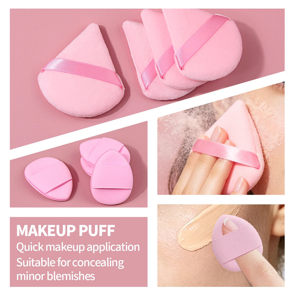 20-Pc Pink Makeup Sponge & Skincare Set | Puffs + Headband Makeup Sponge Set QXL