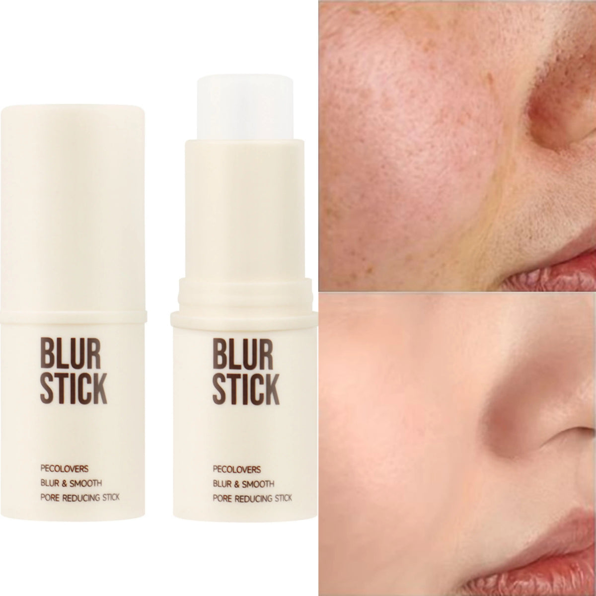 Moisturizing Pore-Covering Primer & Concealer Stick | Natural Makeup Primer Stick QXL