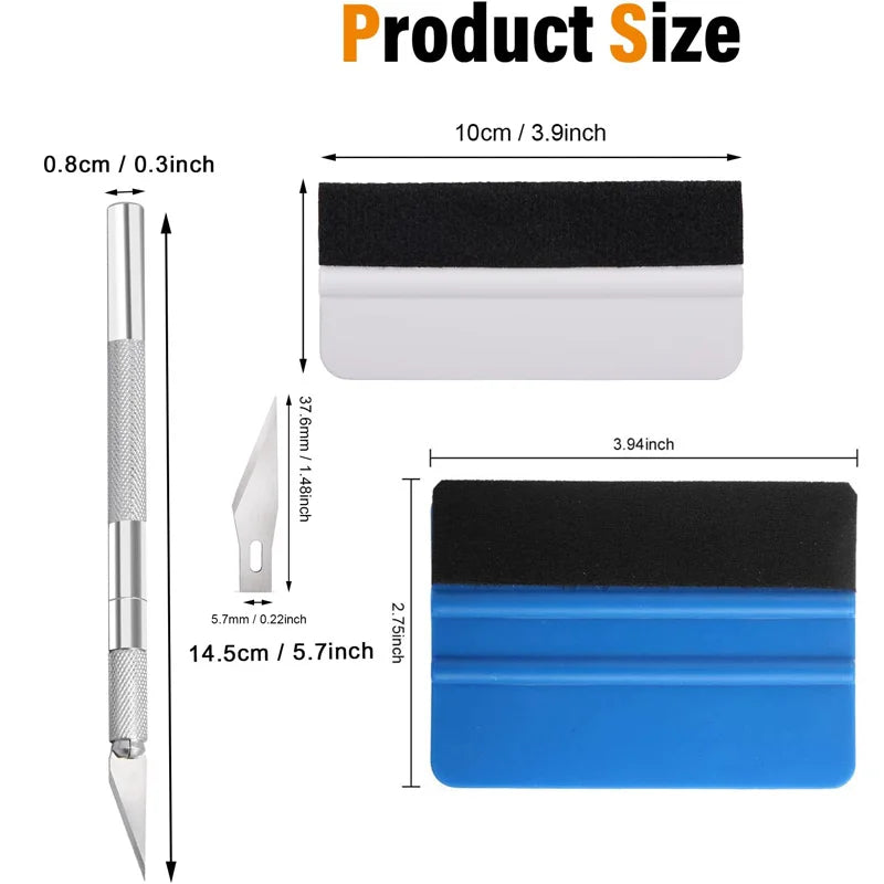 8-Piece Vinyl Wrap Tool Kit | Car Window Tint Squeegee Set Vinyl Wrap Tool Kit QXL