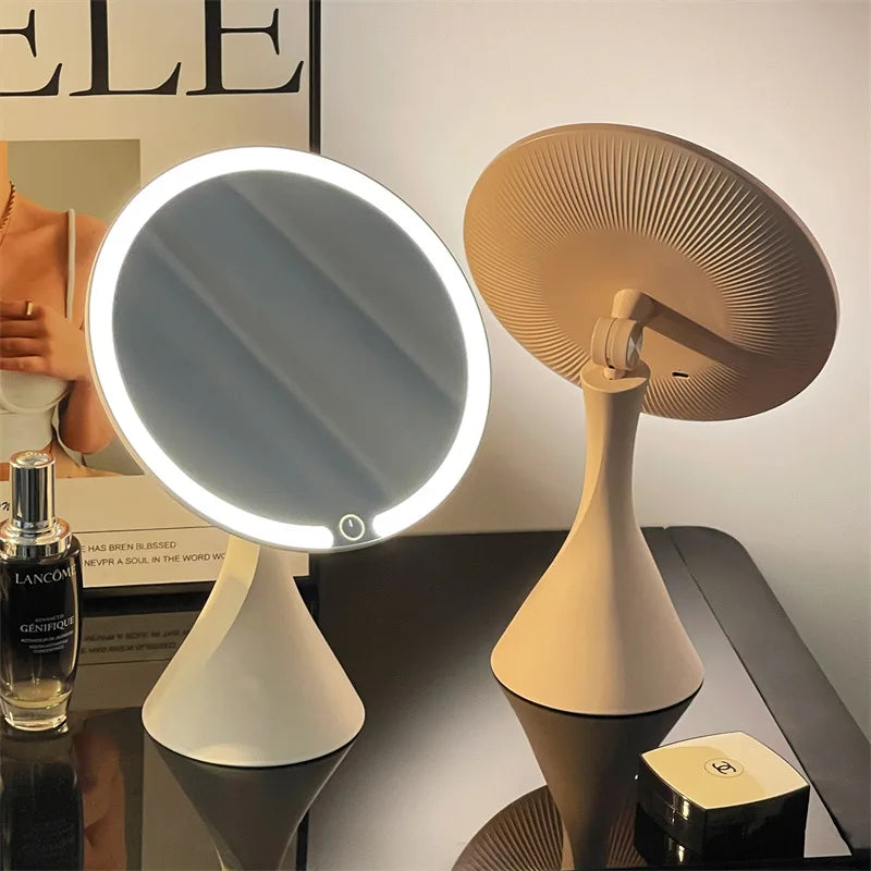 LED Vanity Mirror – Smart Tricolor Lighting Desktop Makeup Mirror LED Vanity Mirror QXL