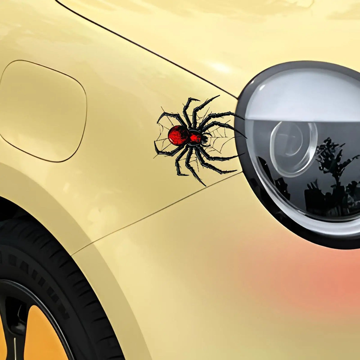 Spider Motorcycle Vinyl Decal | Waterproof 3D Gothic Sticker Motorcycle Vinyl Decal QXL