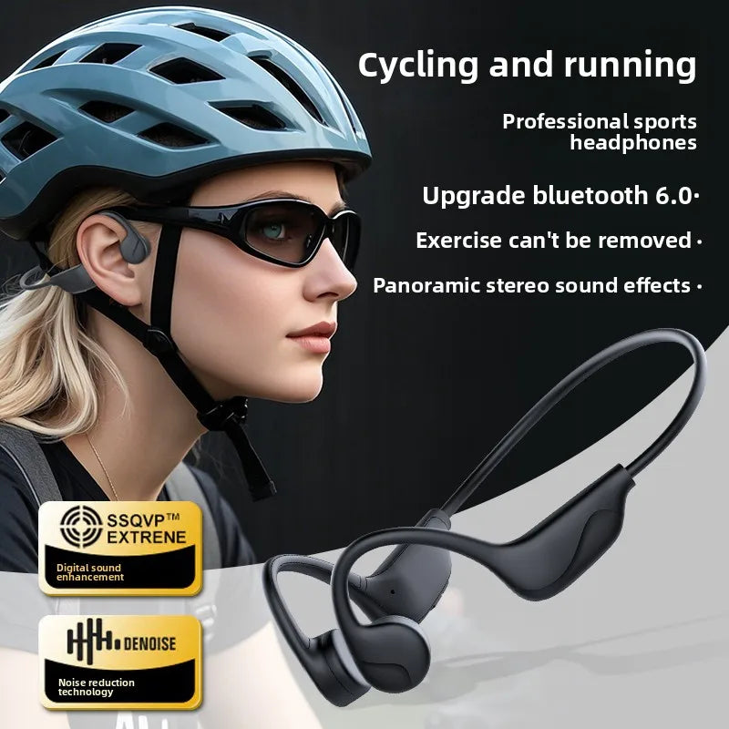 TIPSG Bone Conduction Headphones Bluetooth Sport Open-Ear Bone Conduction Headphones QXL