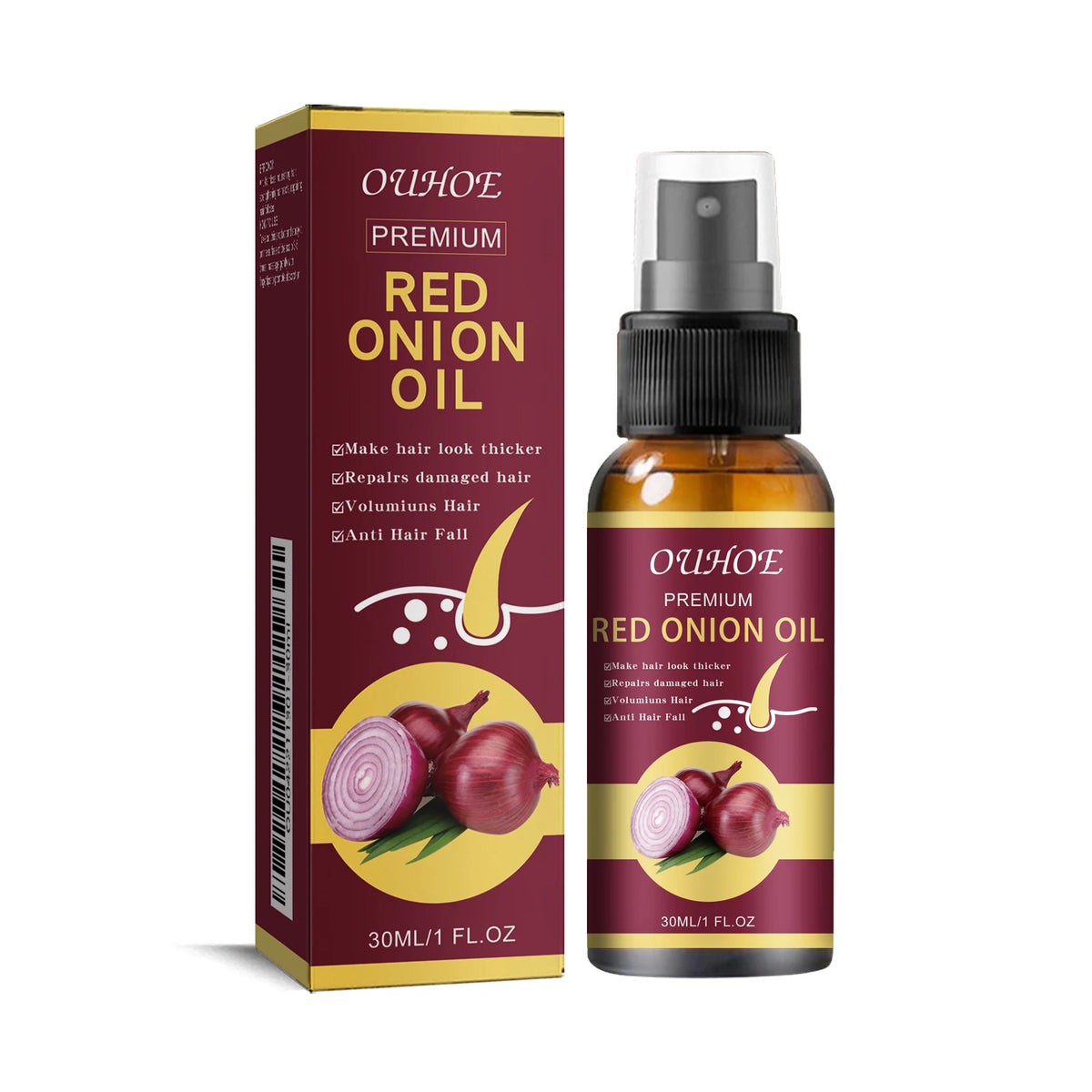 Red Onion Hair Growth Spray – Nourish Roots & Strengthen Hair Hair Growth Spray QXL 30ml