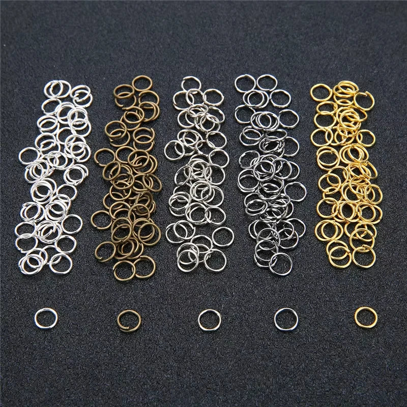 400pcs 4mm Open & Split Jump Rings – Silver Jewelry Connectors Jewelry Jump Rings QXL