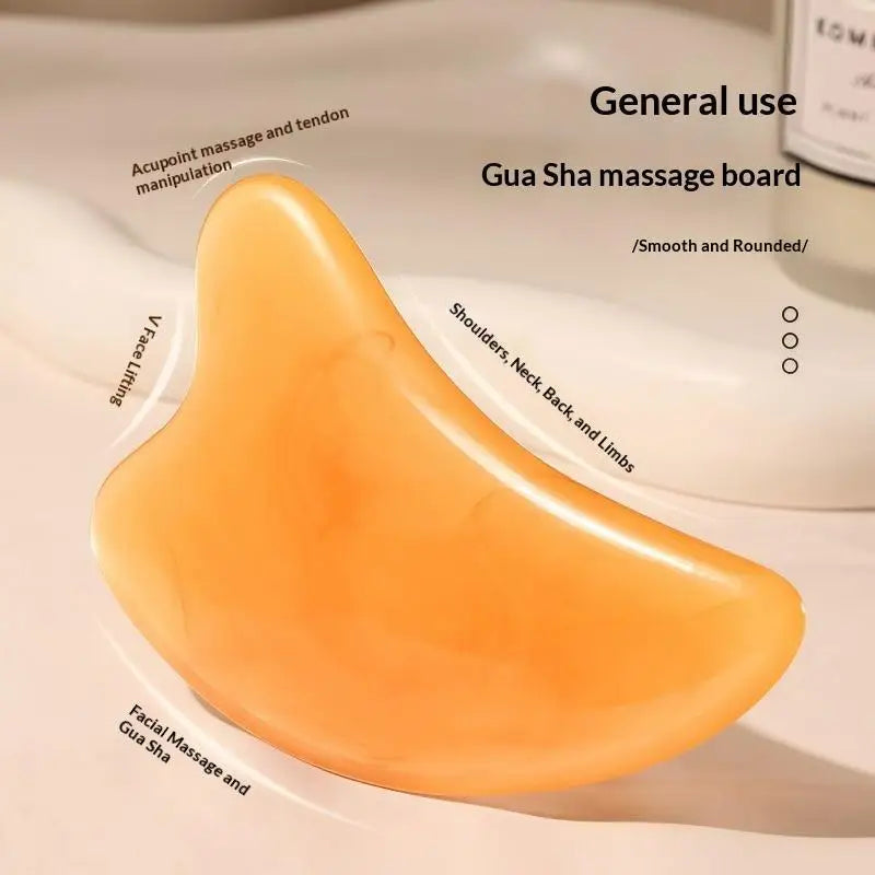 Natural Resin Gua Sha Massage Set | Face Board & Acupoint Stick Gua Sha Massage Set QXL