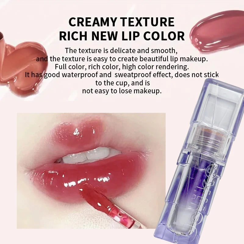 2-Pack Glitter Mirror Lip Gloss | 7 Colors Shimmer Hydrating Shimmer Lip Gloss QXL