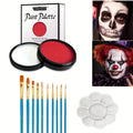 VERONNI 30G Water-Based Face & Body Paint Set | 10 Brushes Face & Body Paint QXL 3pcs red