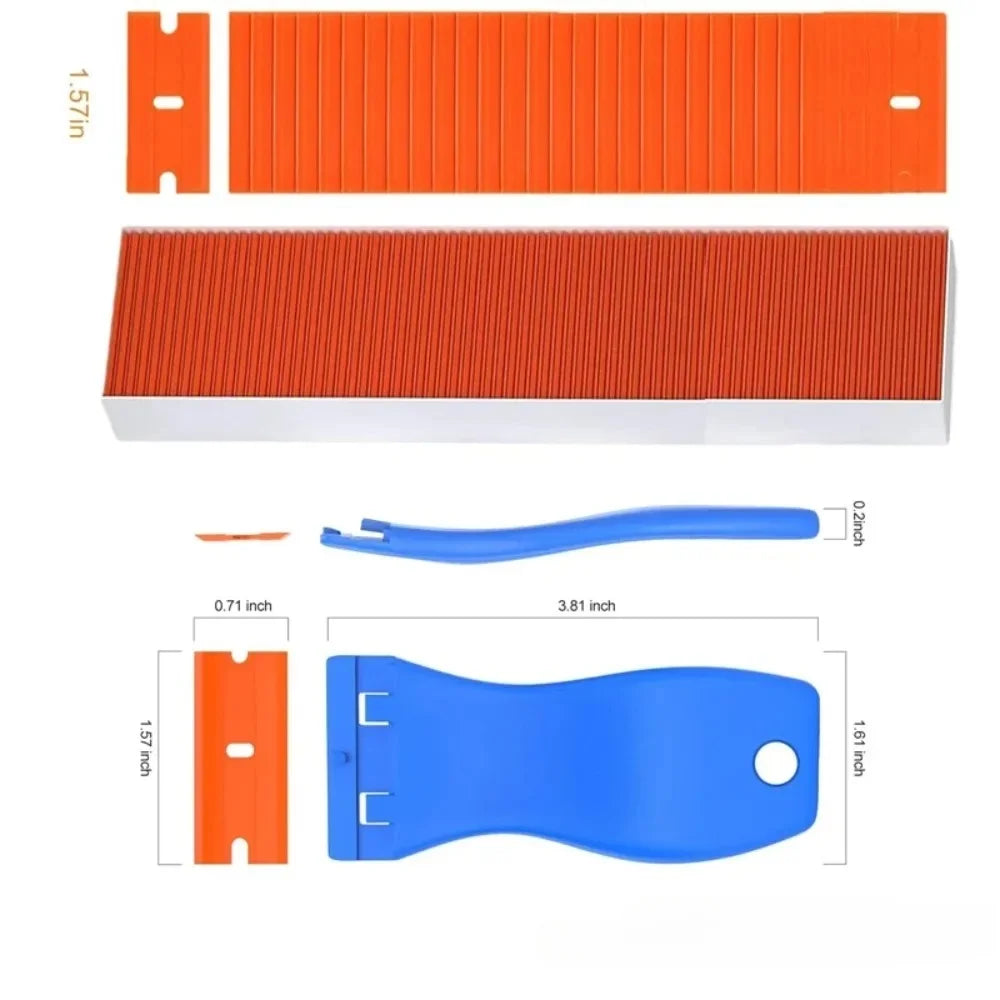 Plastic Razor Blade Scraper – Sticker & Glue Remover Tool Blade Scraper Tool QXL