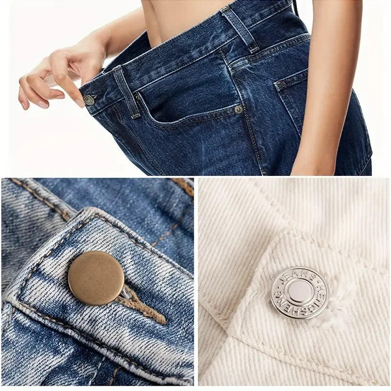 10-Pack No-Sew Bronze Metal Jeans Buttons | Snap Fasteners Metal Snap Buttons QXL