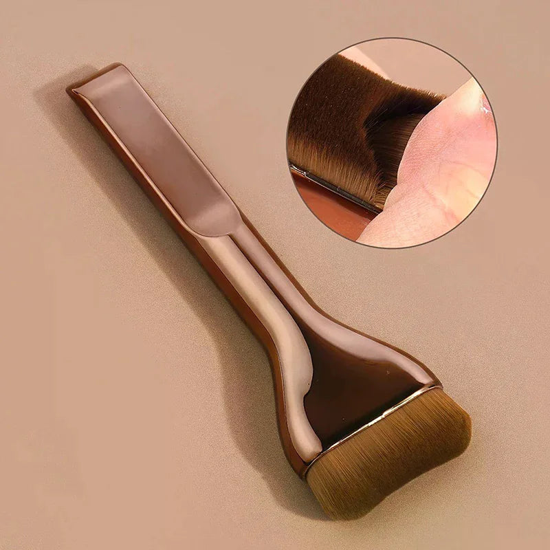 Flat Head Foundation Brush – Synthetic, Portable & Easy Clean Foundation Makeup Brush QXL