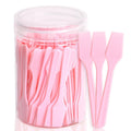 100-Pack Mini Cosmetic Spatulas | Cream & Mask Applicators Cosmetic Applicator Spatulas QXL Pink