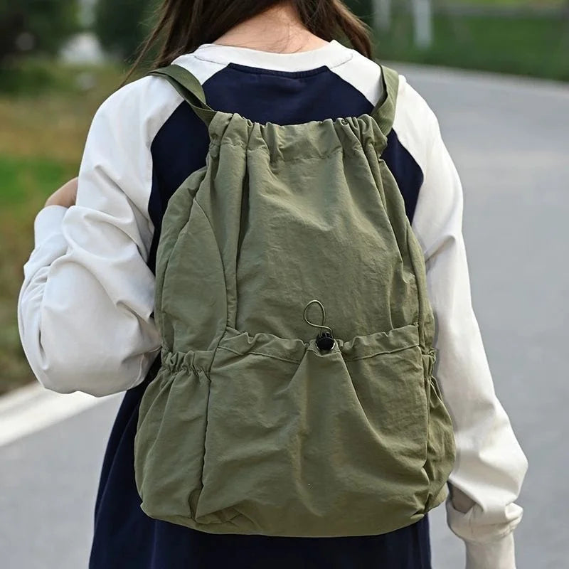 Foldable Drawstring Backpack | Lightweight Packable Travel Bag Foldable Backpack QXL
