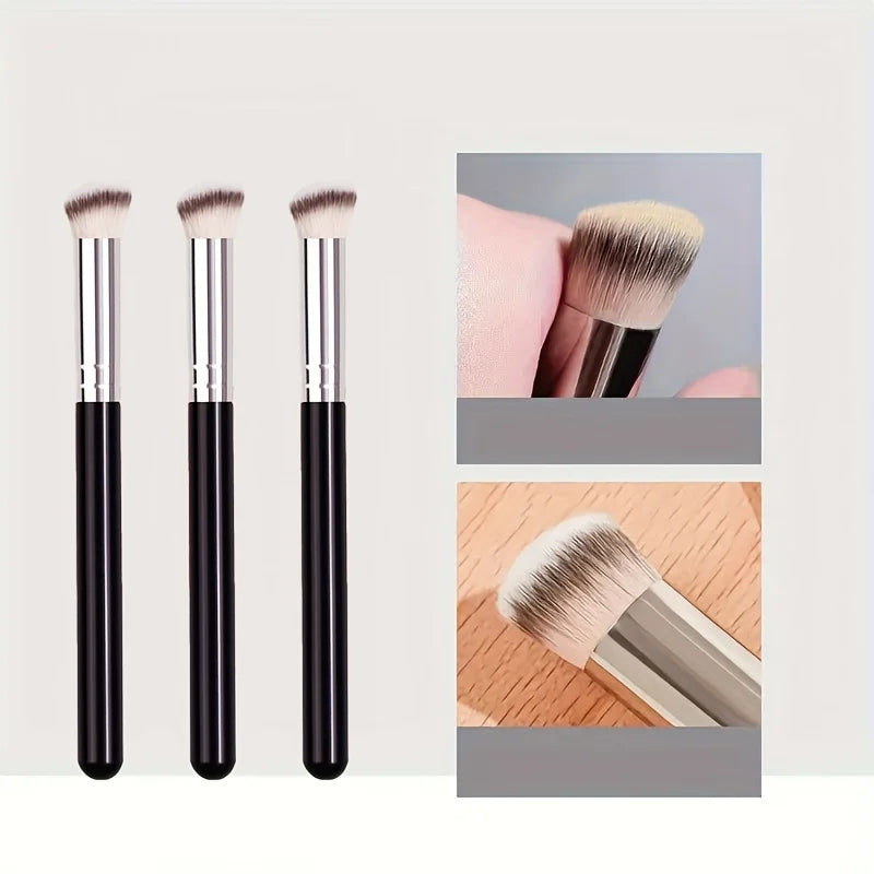 3-Piece Foundation, Contour & Blush Makeup Brush Set Makeup Brush Set QXL 3pcs