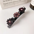 Korean Braided Rhinestone Hair Clip | Double Layer Hairpin Rhinestone Hair Clip QXL No.13