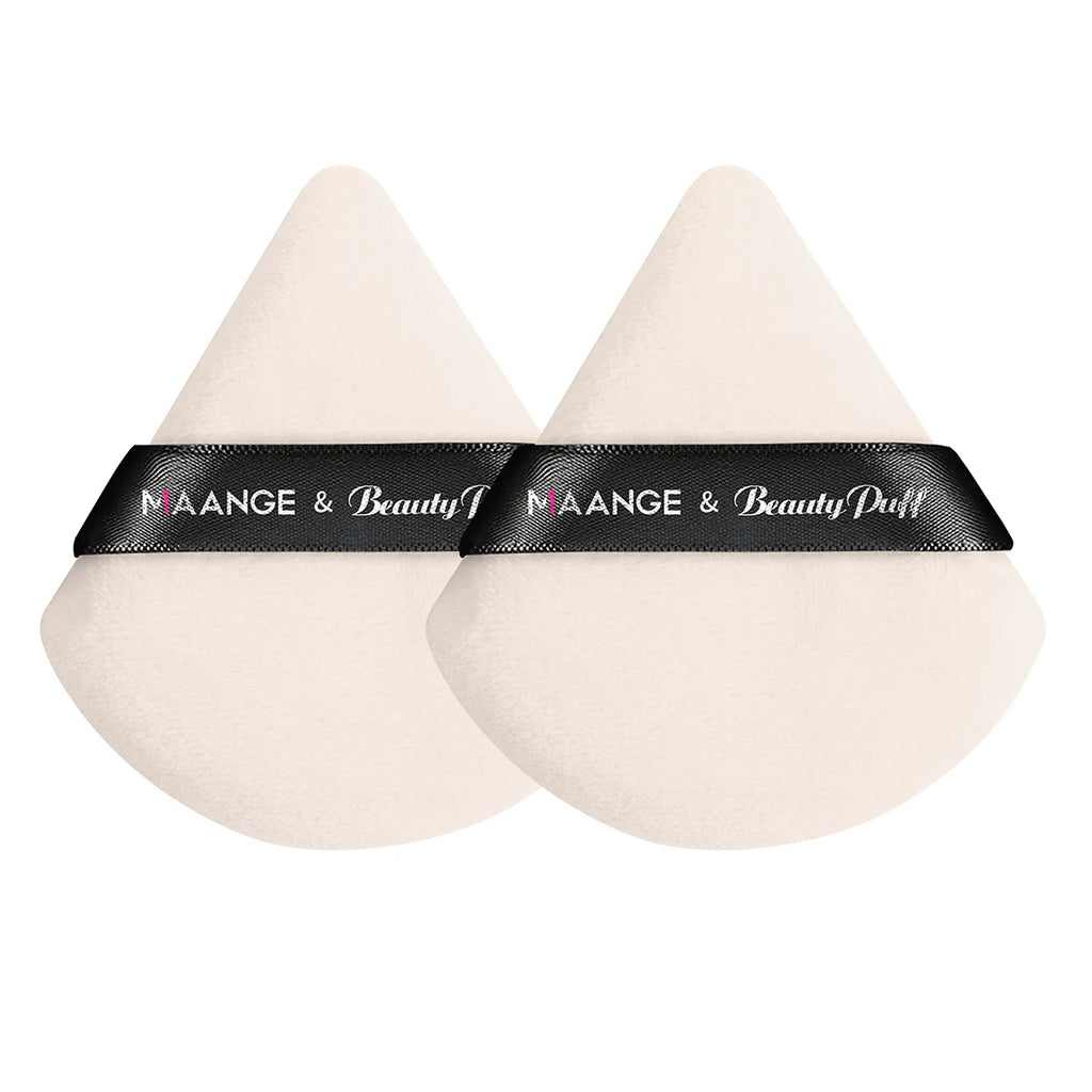 MAANGE 5-Pc Makeup Brush & Triangle Powder Puff Set Makeup Brush Set QXL